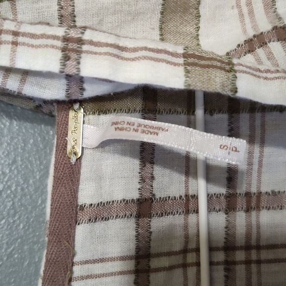 Free People Hooded Plaid Pullover size small - Picture 4 of 8